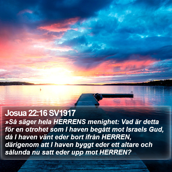 Josua 22:16 SV1917 Bible Study