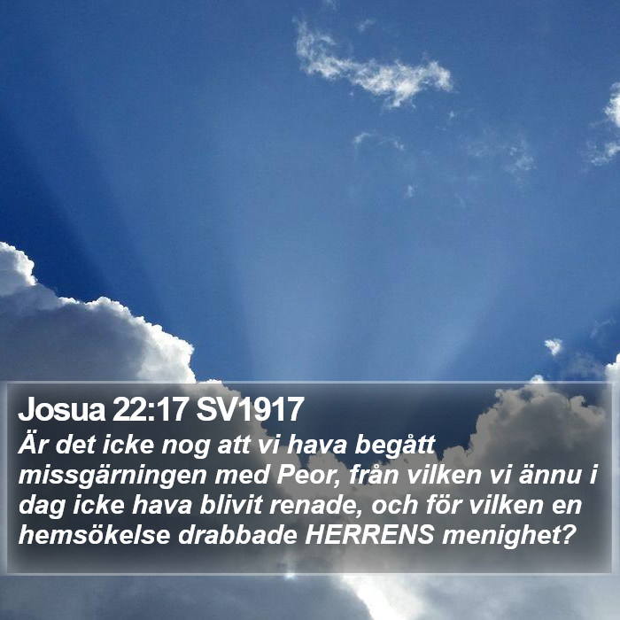 Josua 22:17 SV1917 Bible Study