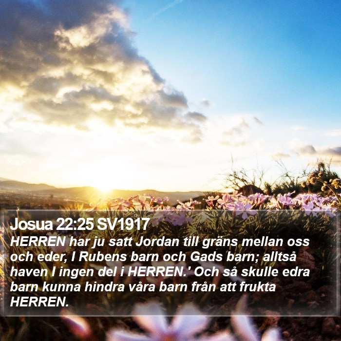 Josua 22:25 SV1917 Bible Study