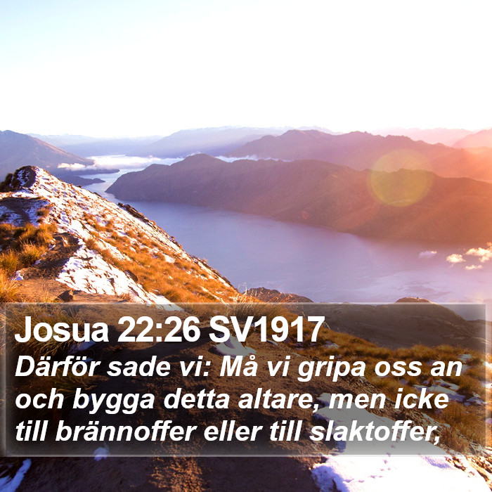 Josua 22:26 SV1917 Bible Study