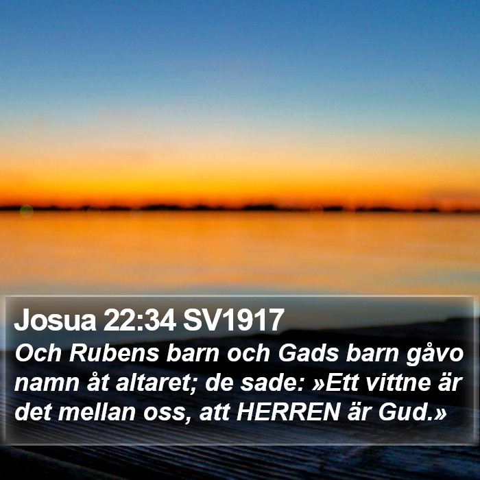 Josua 22:34 SV1917 Bible Study