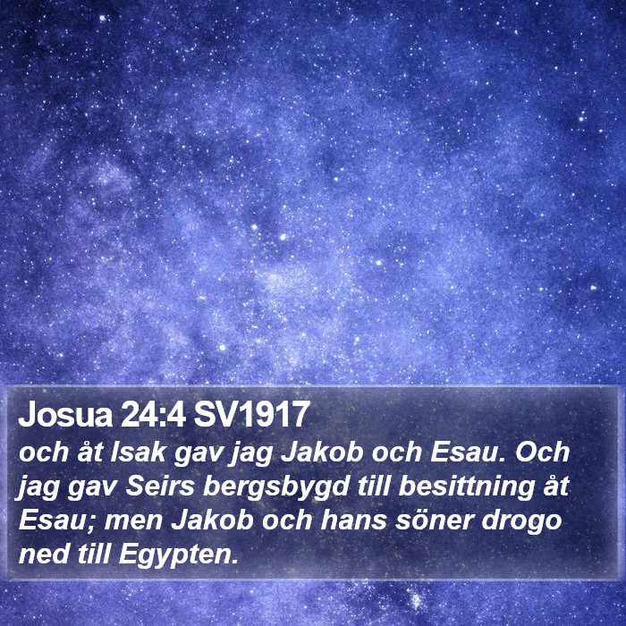 Josua 24:4 SV1917 Bible Study