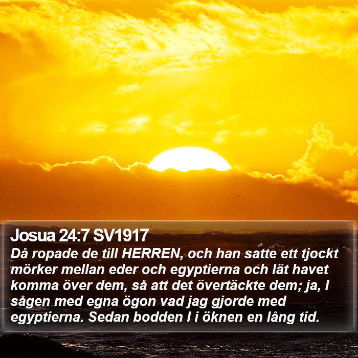 Josua 24:7 SV1917 Bible Study