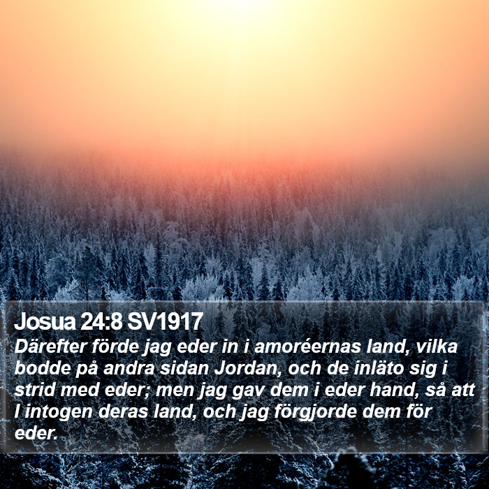 Josua 24:8 SV1917 Bible Study