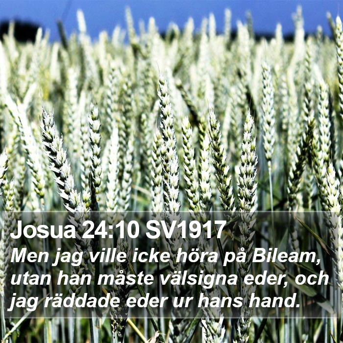 Josua 24:10 SV1917 Bible Study