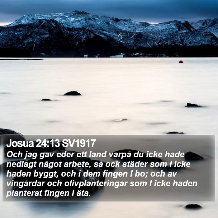 Josua 24:13 SV1917 Bible Study