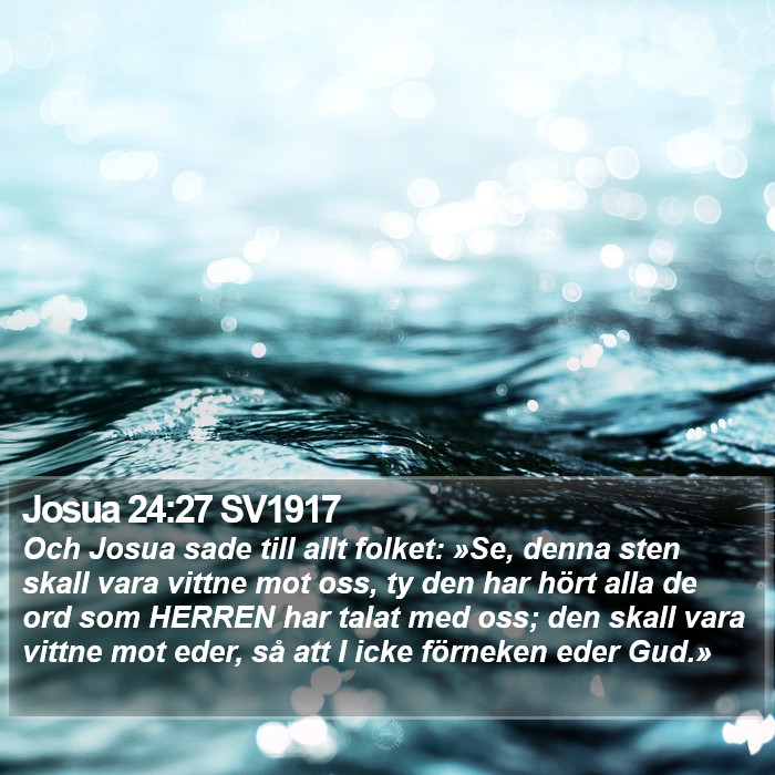 Josua 24:27 SV1917 Bible Study