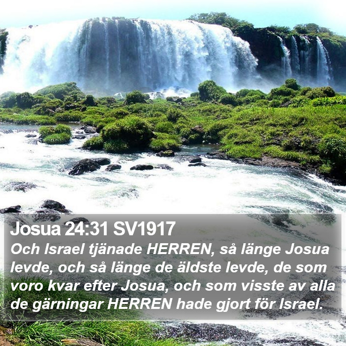 Josua 24:31 SV1917 Bible Study