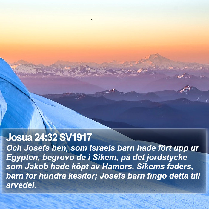 Josua 24:32 SV1917 Bible Study