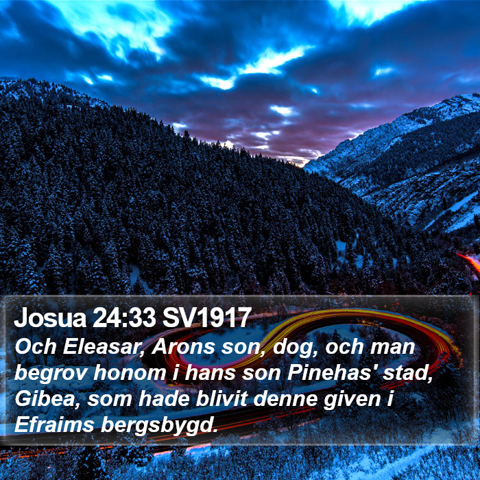 Josua 24:33 SV1917 Bible Study