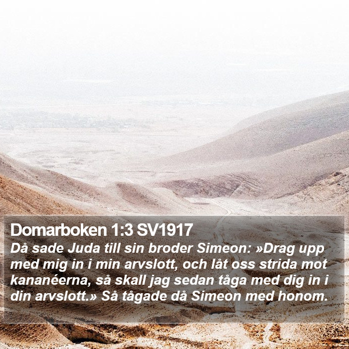 Domarboken 1:3 SV1917 Bible Study