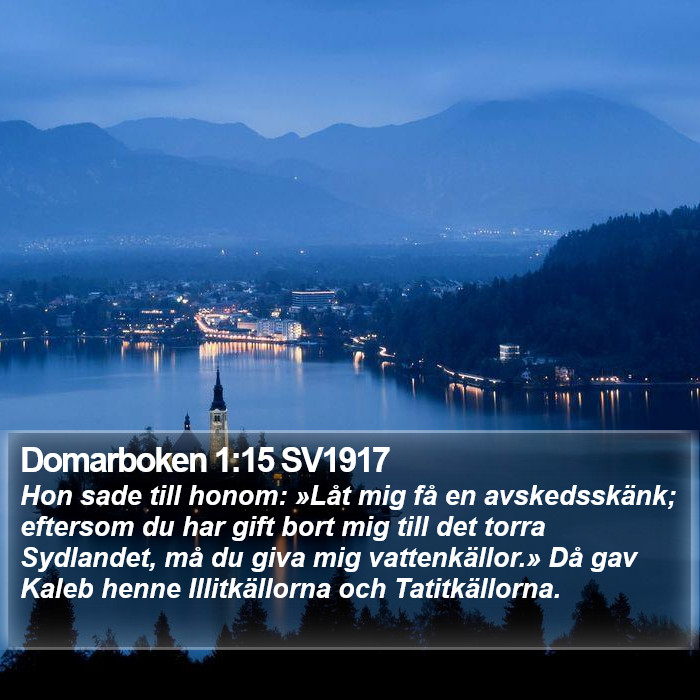 Domarboken 1:15 SV1917 Bible Study