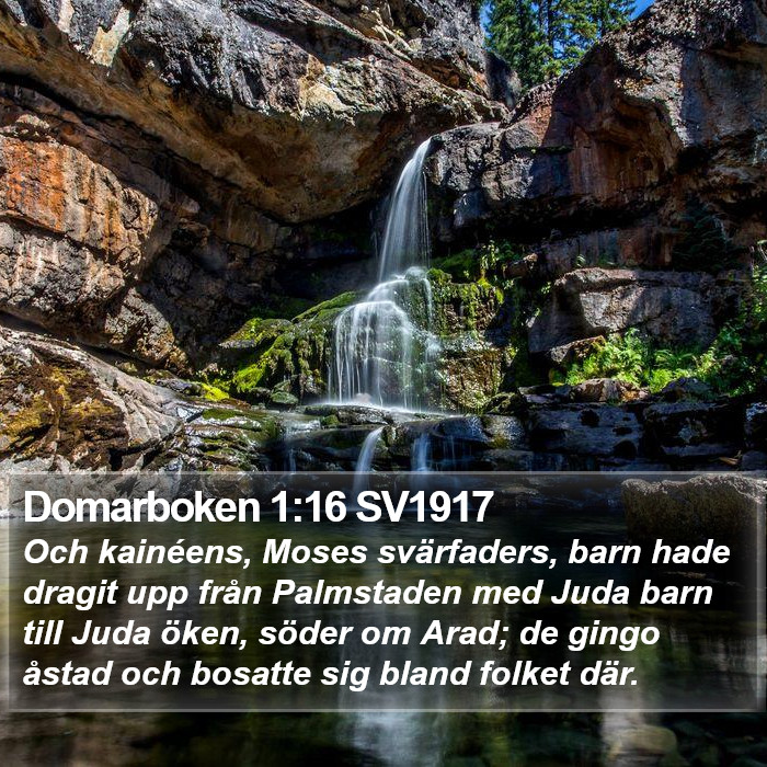 Domarboken 1:16 SV1917 Bible Study