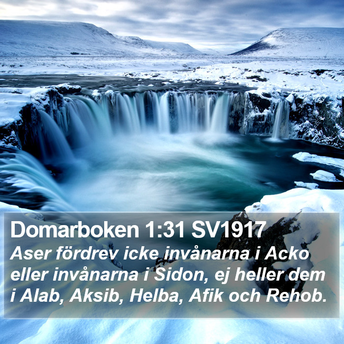 Domarboken 1:31 SV1917 Bible Study