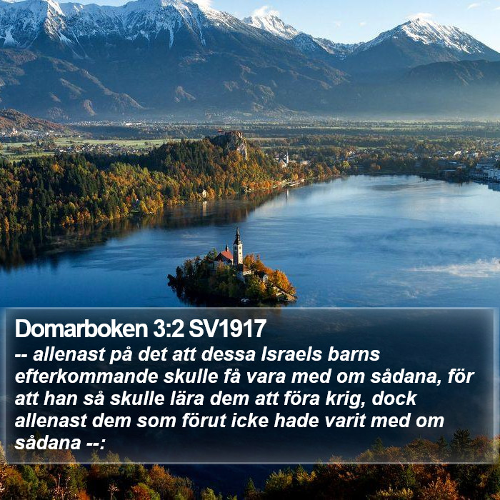 Domarboken 3:2 SV1917 Bible Study