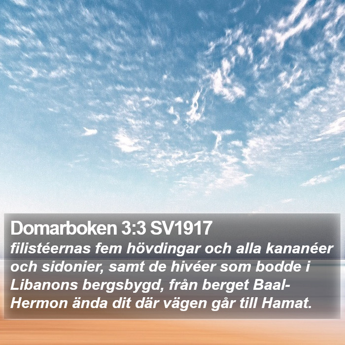 Domarboken 3:3 SV1917 Bible Study