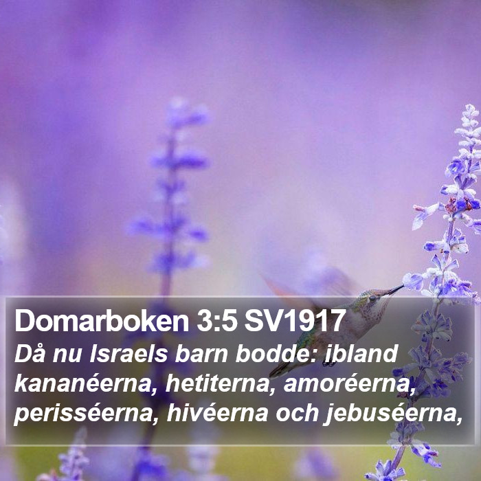 Domarboken 3:5 SV1917 Bible Study