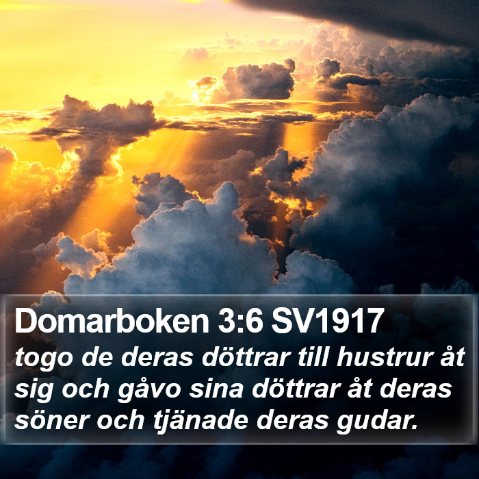 Domarboken 3:6 SV1917 Bible Study