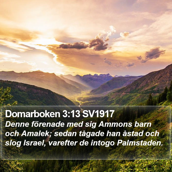 Domarboken 3:13 SV1917 Bible Study