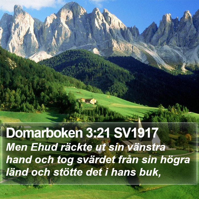 Domarboken 3:21 SV1917 Bible Study