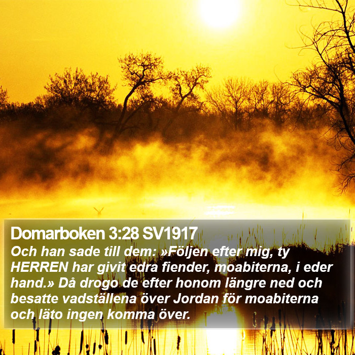 Domarboken 3:28 SV1917 Bible Study
