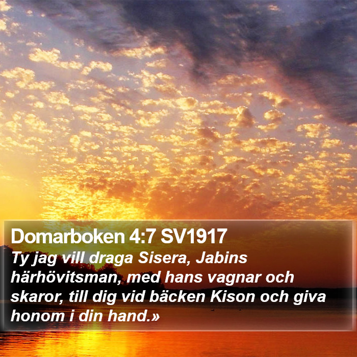 Domarboken 4:7 SV1917 Bible Study