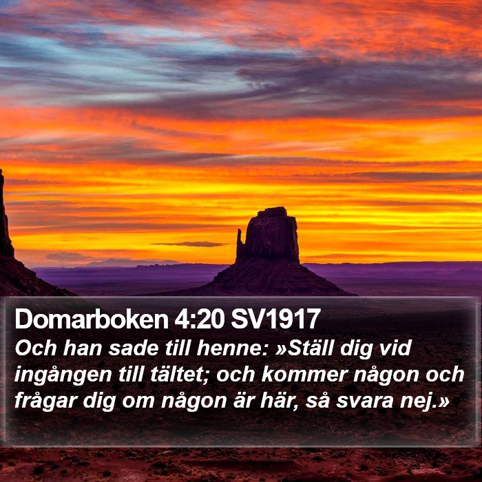 Domarboken 4:20 SV1917 Bible Study