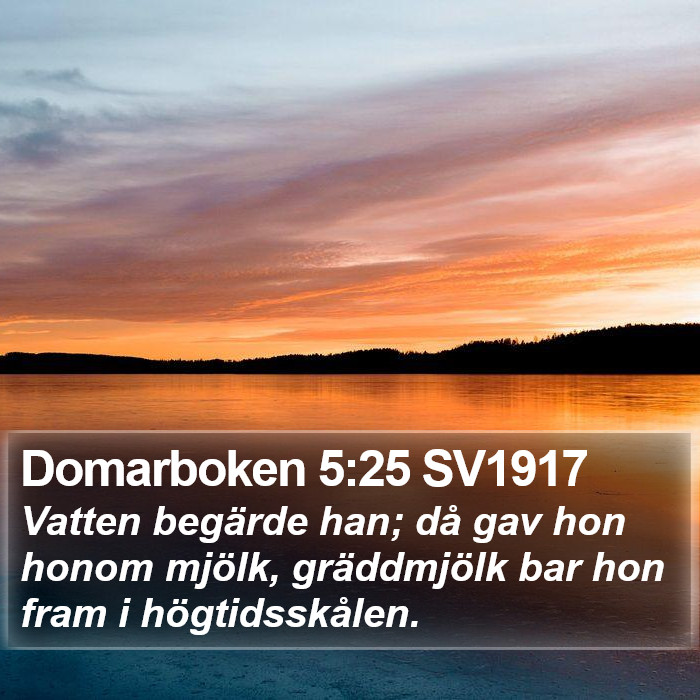 Domarboken 5:25 SV1917 Bible Study