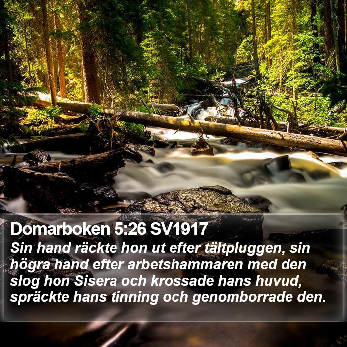 Domarboken 5:26 SV1917 Bible Study