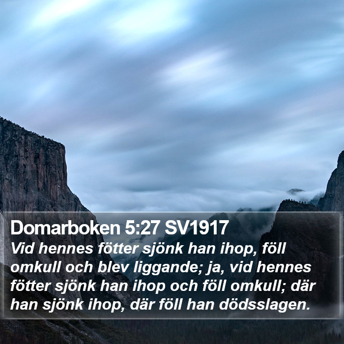 Domarboken 5:27 SV1917 Bible Study