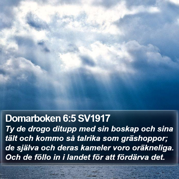 Domarboken 6:5 SV1917 Bible Study