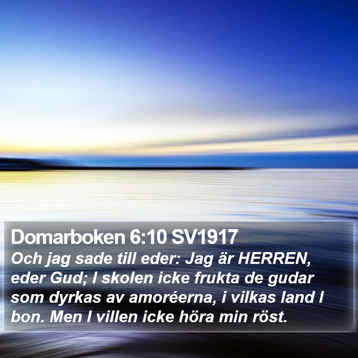 Domarboken 6:10 SV1917 Bible Study