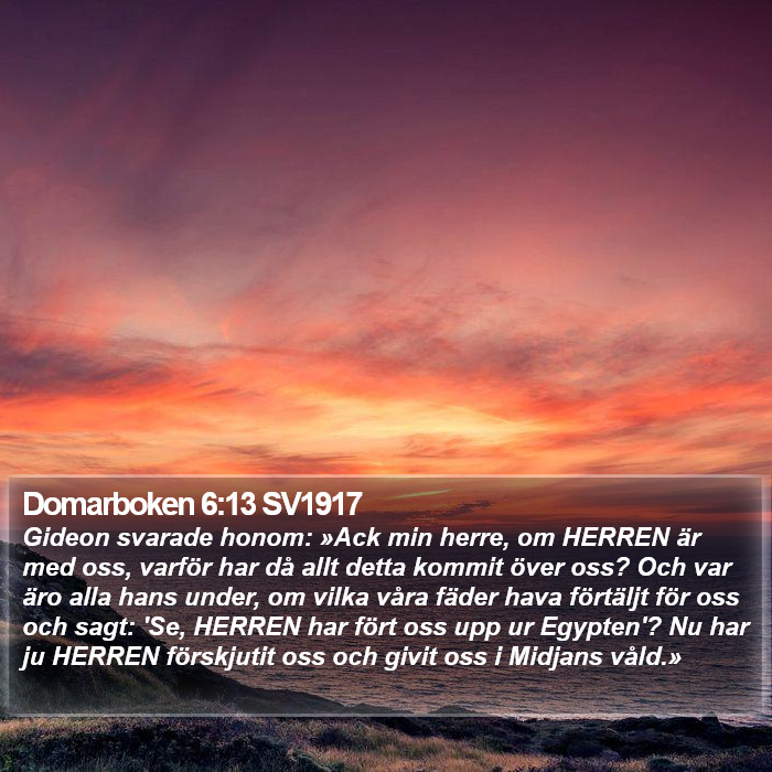 Domarboken 6:13 SV1917 Bible Study