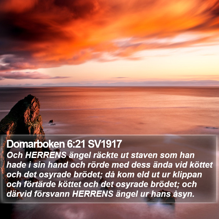 Domarboken 6:21 SV1917 Bible Study