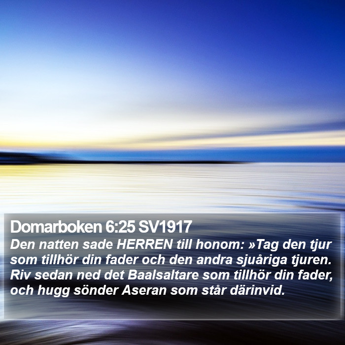 Domarboken 6:25 SV1917 Bible Study