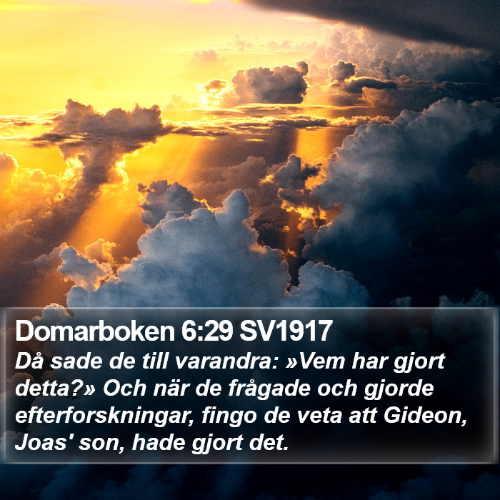 Domarboken 6:29 SV1917 Bible Study