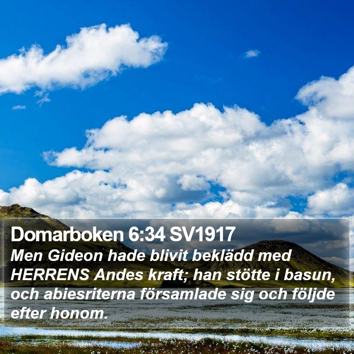 Domarboken 6:34 SV1917 Bible Study