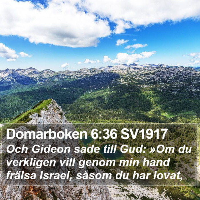 Domarboken 6:36 SV1917 Bible Study