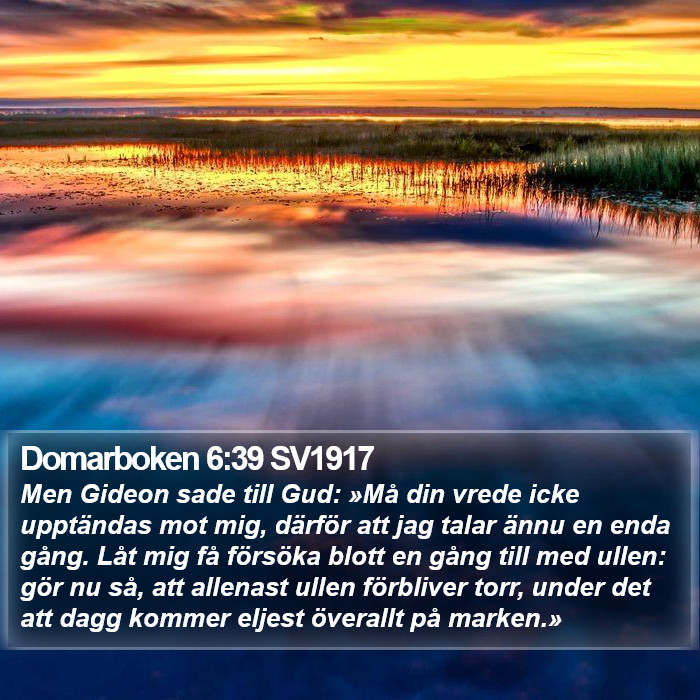 Domarboken 6:39 SV1917 Bible Study