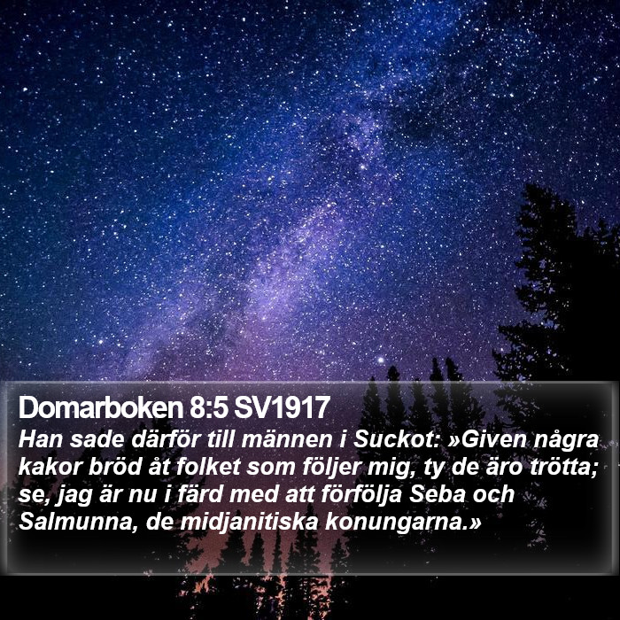 Domarboken 8:5 SV1917 Bible Study
