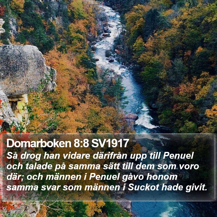 Domarboken 8:8 SV1917 Bible Study