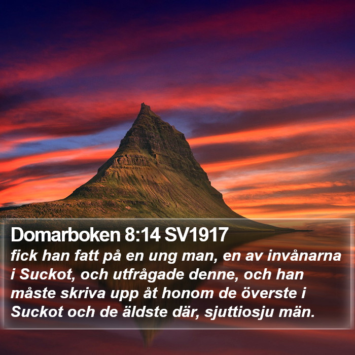 Domarboken 8:14 SV1917 Bible Study