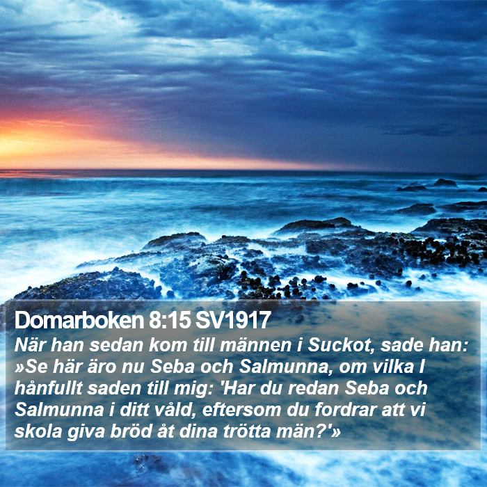 Domarboken 8:15 SV1917 Bible Study
