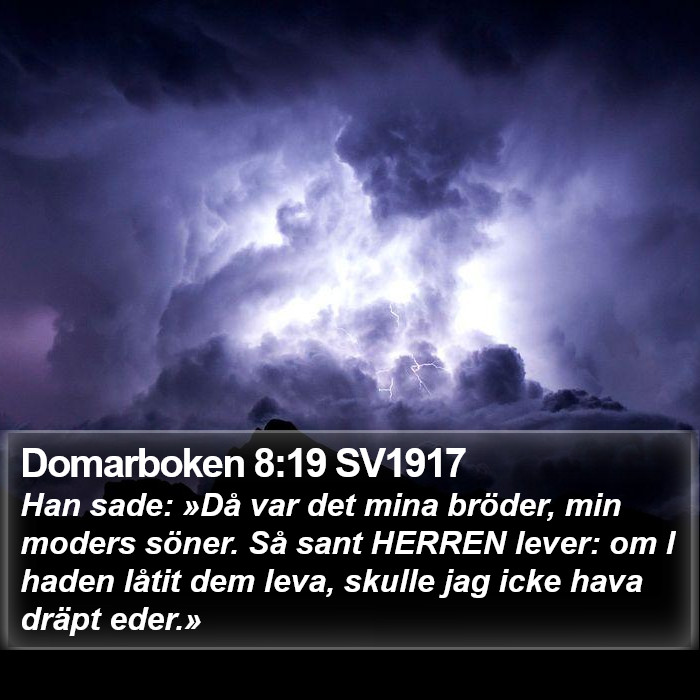 Domarboken 8:19 SV1917 Bible Study