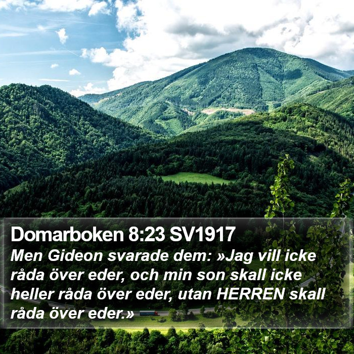 Domarboken 8:23 SV1917 Bible Study