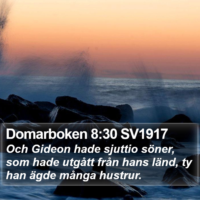 Domarboken 8:30 SV1917 Bible Study