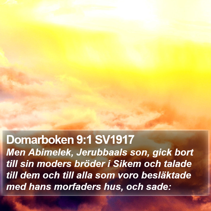 Domarboken 9:1 SV1917 Bible Study