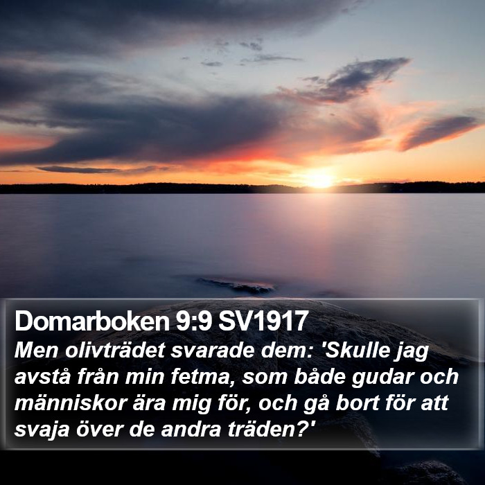 Domarboken 9:9 SV1917 Bible Study