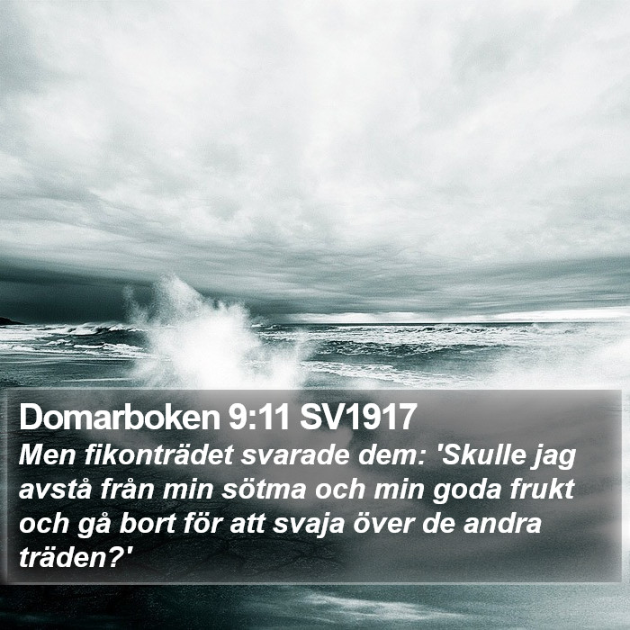 Domarboken 9:11 SV1917 Bible Study