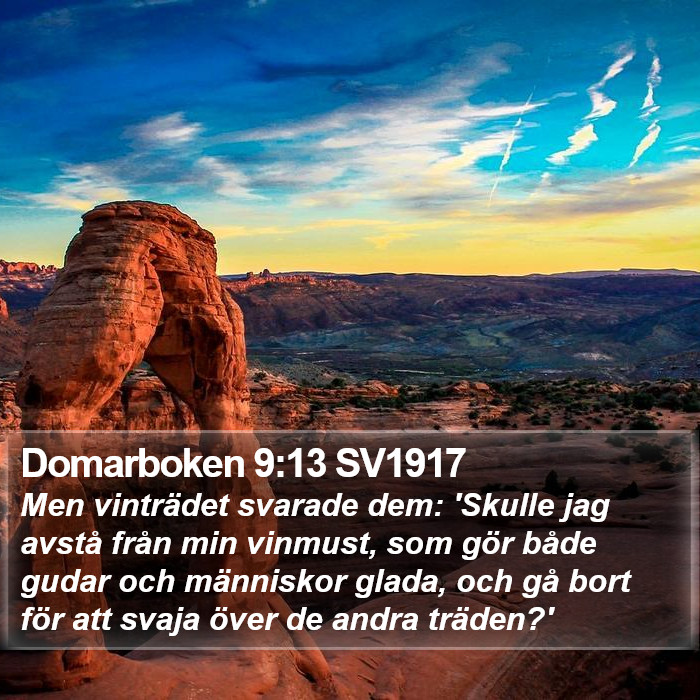 Domarboken 9:13 SV1917 Bible Study